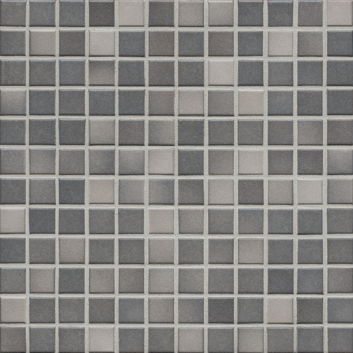Modwalls Mediterranean Mosaic Porcelain Tile | Milano Blend Matte | Gray | Colorful Modern & Midcentury tile for bathrooms, kitchens, backsplashes, showers, floors, pools & outdoors.
