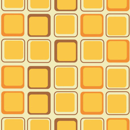 Modwalls ModPaper | ModBlock  | Yellow and brown | Colorful Midcentury and Retro wallpapers for bathrooms, kitchens, living rooms, dining rooms, baby rooms, kid’s rooms, and offices.