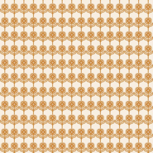 Modwalls ModPaper | ModBlossom | Brown and white |  Colorful Midcentury and Retro wallpapers for bathrooms, kitchens, living rooms, dining rooms, baby rooms, kid’s rooms, and offices.