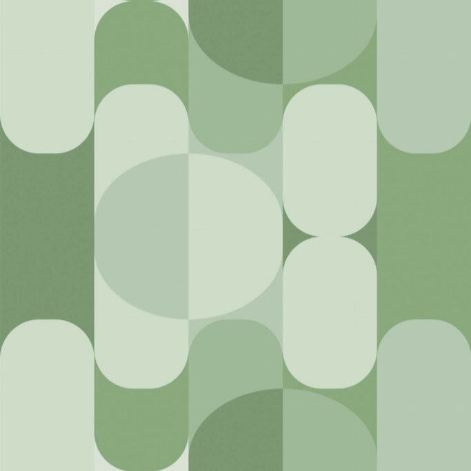 Modwalls ModPaper | ModHarmony | Multicolor wallpaper with light and dark green designs | Colorful Midcentury and Retro wallpapers for bathrooms, kitchens, living rooms, dining rooms, baby rooms, kid’s rooms, and offices.