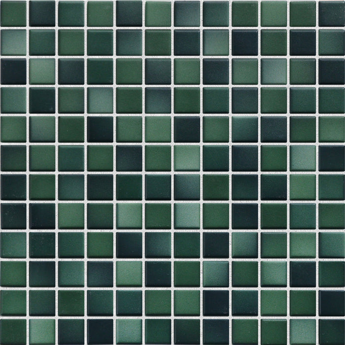 Modwalls Mediterranean Mosaic Porcelain Tile | Montenegro Blend Matte | Green | Colorful Modern & Midcentury tile for bathrooms, kitchens, backsplashes, showers, floors, pools & outdoors.