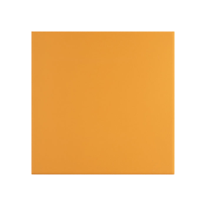 Modwalls ColorBlock 8 Porcelain Tile | Ochre | Orange tile | Colorful Modern & Midcentury tile for bathrooms, kitchens, backsplashes, showers, floors, pools & outdoors.