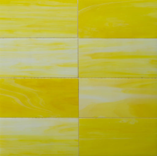 Modwalls Panorama Art Glass Subway Tile | Carrizo | Yellow 3x6 | Colorful modern tile for backsplashes, kitchens, bathrooms, showers & feature areas.
