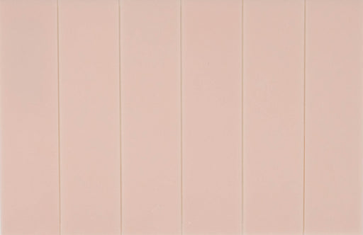 Modwalls Panorama Art Glass Subway Tile | Shell Beach | Pink 2x8 | Colorful modern tile for backsplashes, kitchens, bathrooms, showers & feature areas.