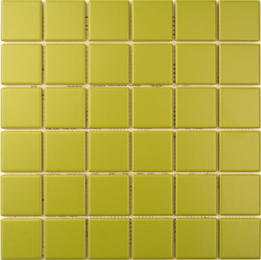Modwalls ColorBlock 2 Porcelain Tile | Pistachio | Green | Colorful Modern & Midcentury tile for bathrooms, kitchens, backsplashes, showers, floors, pools & outdoors.