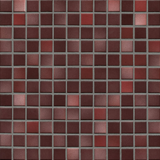Modwalls Mediterranean Mosaic Porcelain Tile | Porto Blend Gloss | Red | Colorful Modern & Midcentury tile for bathrooms, kitchens, backsplashes, showers, floors, pools & outdoors.