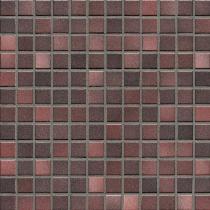 Modwalls Mediterranean Mosaic Porcelain Tile | Porto Blend Matte | Red | Colorful Modern & Midcentury tile for bathrooms, kitchens, backsplashes, showers, floors, pools & outdoors.