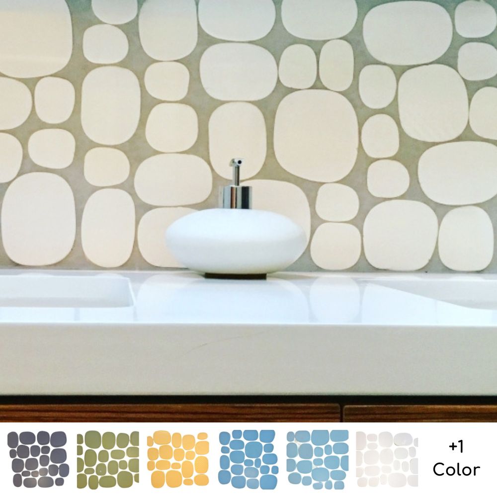 Modwalls Rex Rox Handmade Ceramic Tile | Lunar | Modern & Midcentury tile for backsplashes, kitchens, bathrooms, showers & feature areas.