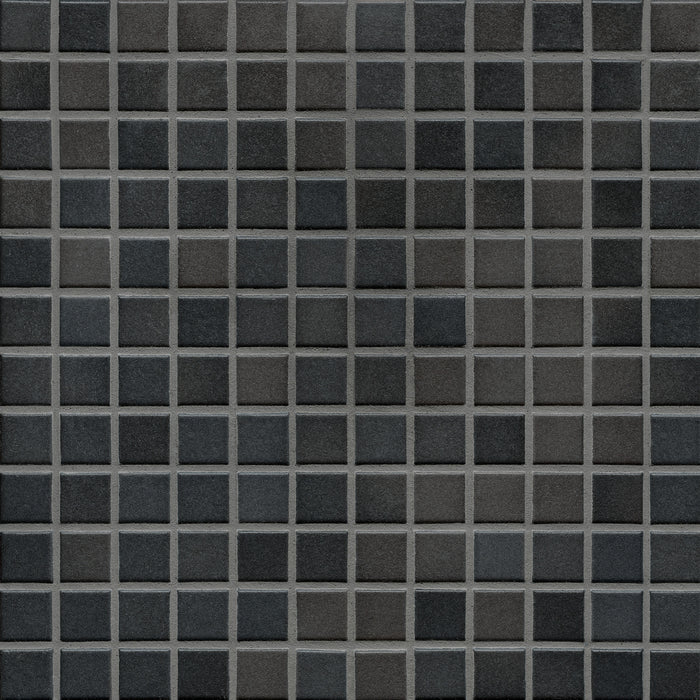 Modwalls Mediterranean Mosaic Porcelain Tile | Roma Blend Matte | Black | Colorful Modern & Midcentury tile for bathrooms, kitchens, backsplashes, showers, floors, pools & outdoors.