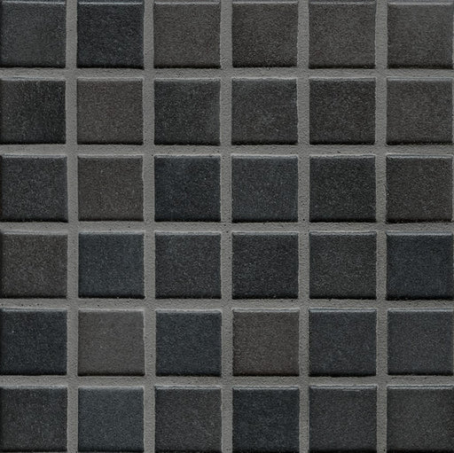 Sample of Modwalls Mediterranean Mosaic Porcelain Tile | Roma Blend  Matte | Black | Colorful Modern & Midcentury tile for bathrooms, kitchens, backsplashes, showers, floors, pools & outdoors.