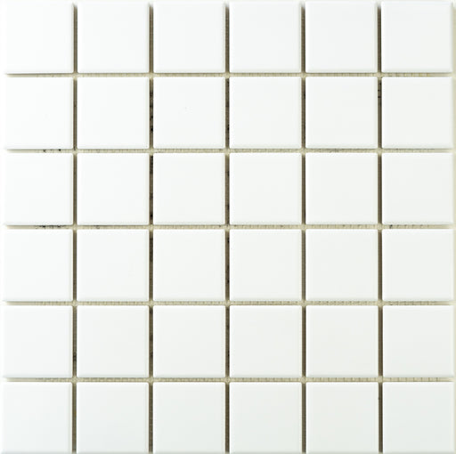 Modwalls ColorBlock 2 Porcelain Tile | Salt | White | Colorful Modern & Midcentury tile for bathrooms, kitchens, backsplashes, showers, floors, pools & outdoors.