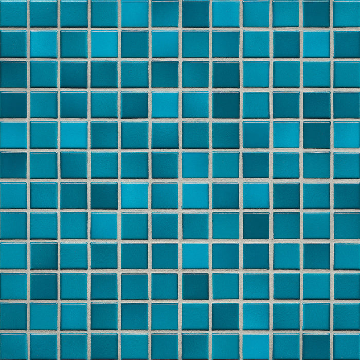 Modwalls Mediterranean Mosaic Porcelain Tile | San Tropez Blend Gloss | Blue | Colorful Modern & Midcentury tile for bathrooms, kitchens, backsplashes, showers, floors, pools & outdoors.
