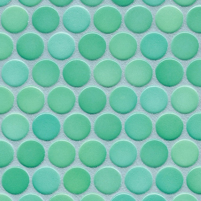 Sample of PopDotz Porcelain Tile | Spearmint Blend 1" Gloss