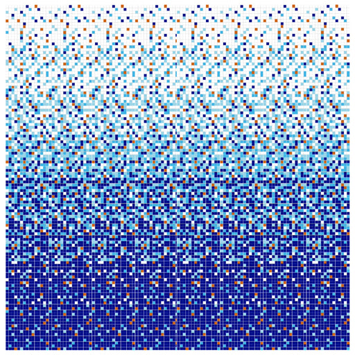 Modwalls Brio Glass Mosaic Gradient Tile | Summertime Gradient | Colorful Modern & Midcentury glass tile for kitchens, bathrooms, backsplashes, showers, pools & outdoors.