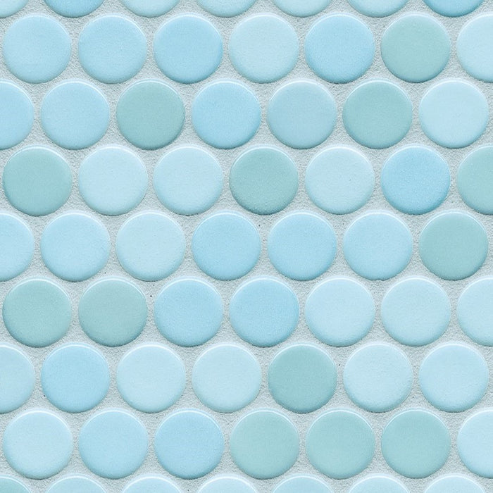 Sample of PopDotz Porcelain Tile | Taffy Blend 1" Gloss