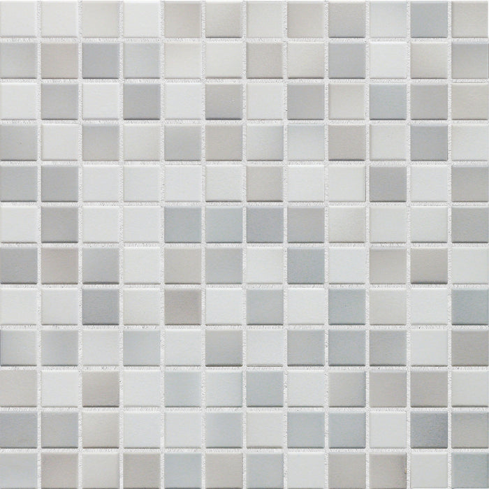 Modwalls Mediterranean Mosaic Porcelain Tile | Trieste Blend Matte | Gray | Colorful Modern & Midcentury tile for bathrooms, kitchens, backsplashes, showers, floors, pools & outdoors.