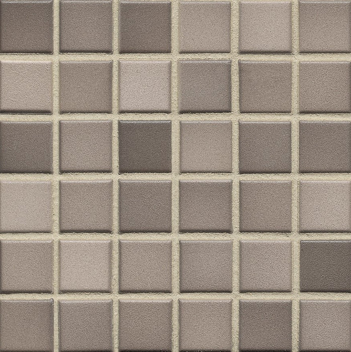 Sample of Modwalls Mediterranean Mosaic Porcelain Tile | Tripoli Blend Matte | Tan | Colorful Modern & Midcentury tile for bathrooms, kitchens, backsplashes, showers, floors, pools & outdoors.