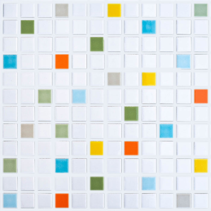 Vita Mosaic Porcelain Tile | Garden Blend | Gloss