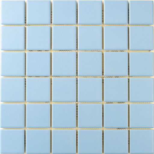 Modwalls ColorBlock 2 Wellspring Porcelain Tile | Blue | Colorful Modern & Midcentury tile for bathrooms, kitchens, backsplashes, showers, floors, pools & outdoors.