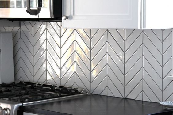 Modwalls Kiln Ceramic Chevron Tile | 103 Colors | Modern tile for backsplashes, kitchens, bathrooms and showers