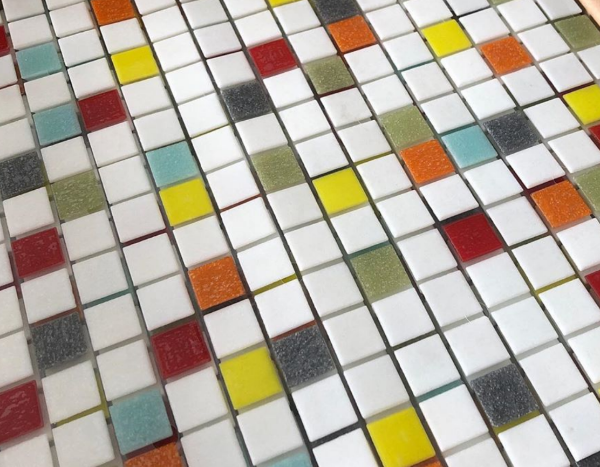 Modwalls Brio Custom Glass Mosaic Tile | Custom Blend | Colorful Modern & Midcentury glass tile for kitchens, bathrooms, backsplashes, showers, pools & outdoors.