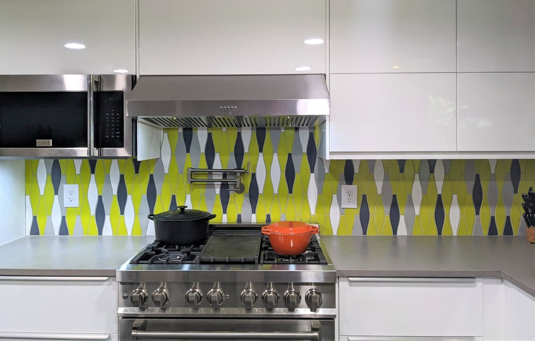 Modwalls Kiln Handmade Ceramic Tile | Minnow | Colorful Modern tile for backsplashes, kitchens, bathrooms, showers & feature areas.