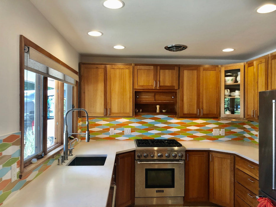 Modwalls Kiln Handmade Ceramic Tile | Minnow | Colorful Modern tile for backsplashes, kitchens, bathrooms, showers & feature areas.