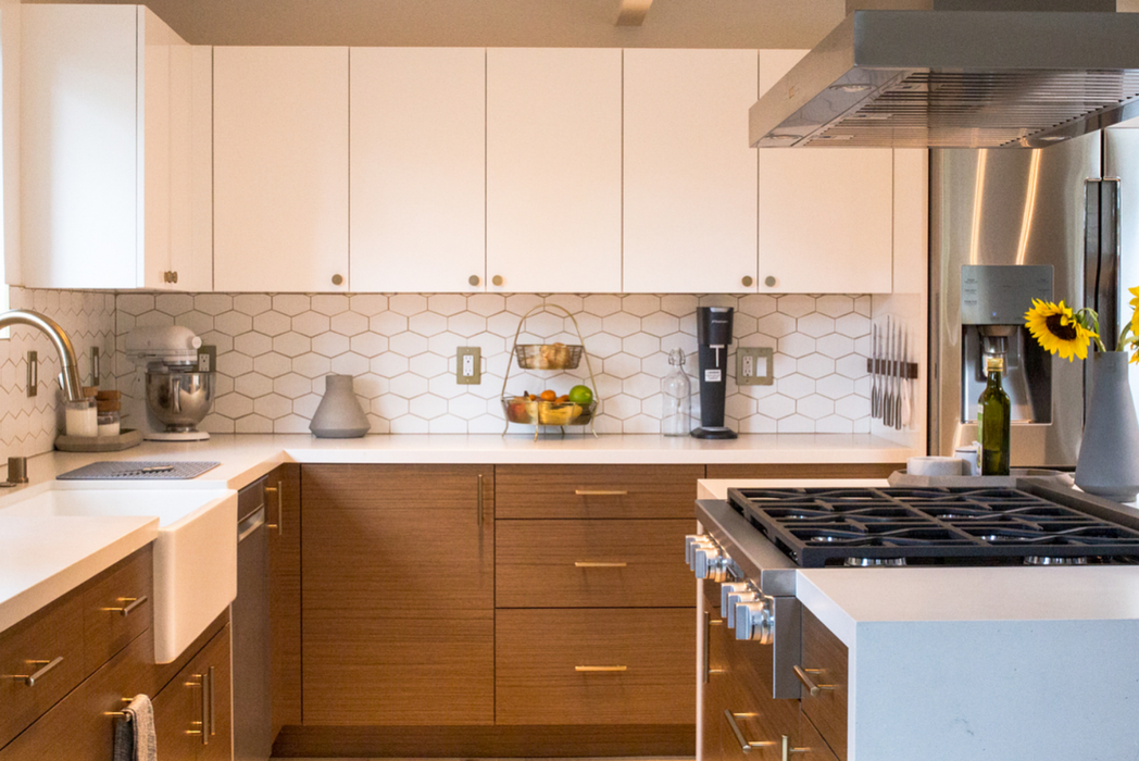 Modwalls Kiln Handmade Ceramic Tile | Stretch Hex | Colorful Modern tile for backsplashes, kitchens, bathrooms, showers & feature areas.