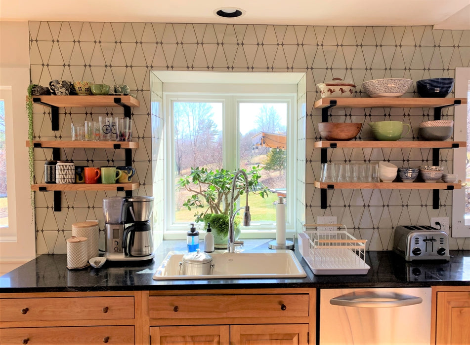 Modwalls Kiln Handmade Ceramic Tile | Wedge | Colorful Modern tile for backsplashes, kitchens, bathrooms, showers & feature areas.