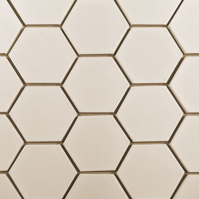 Modwalls Kiln Ceramic 4" Hexagon Tile | 105 Colors | Modern tile for backsplashes, kitchens, bathrooms and showers