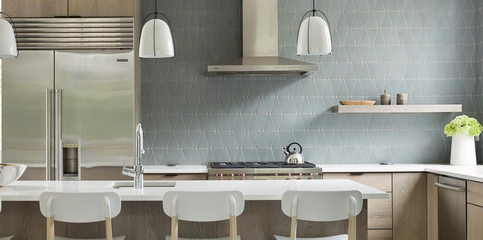 Modwalls Kiln Handmade Ceramic Tile | Wedge | Colorful Modern tile for backsplashes, kitchens, bathrooms, showers & feature areas.