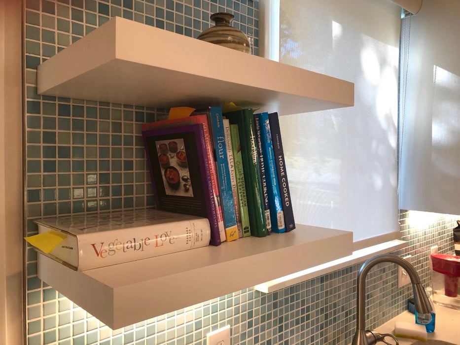 Modwalls Mediterranean Mosaic Porcelain Tile | Palermo Blend Gloss | Blue | Pictured installed on a kitchen backsplash | Colorful Modern & Midcentury tile for bathrooms, kitchens, backsplashes, showers, floors, pools & outdoors.