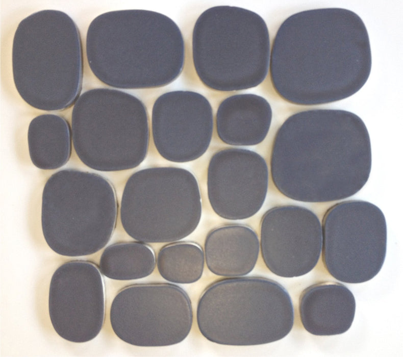 Modwalls Rex Ray Studio Rox Ceramic Tile | Eclipse | Black | Colorful Modern & Midcentury tile for interior walls, bathrooms, kitchens, backsplashes, showers.
