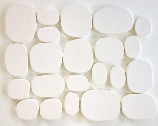 Modwalls Rex Ray Studio Rox Ceramic Tile | Lunar | White | Colorful Modern & Midcentury tile for interior walls, bathrooms, kitchens, backsplashes, showers.