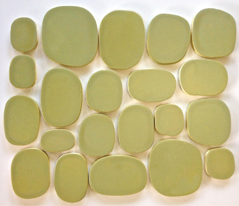 Modwalls Rex Ray Studio Rox Ceramic Tile | Martian | Green | Modern tile for interior walls, backsplashes, kitchens, bathrooms, and showers.