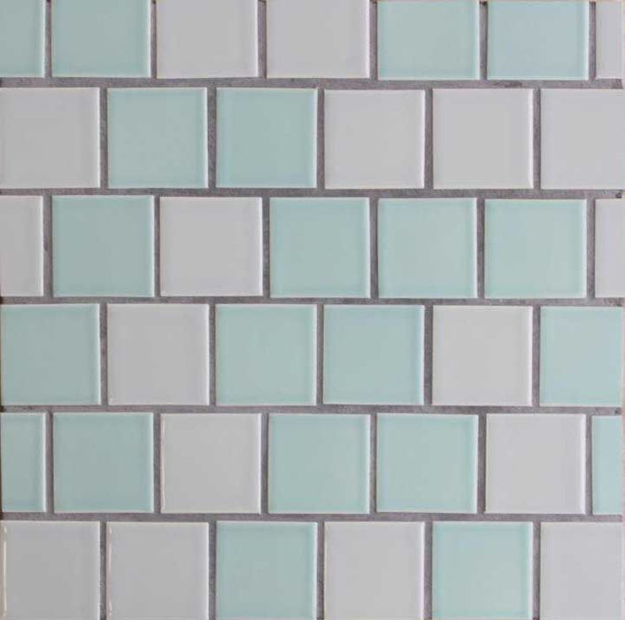 Modwalls Clayhaus Ceramic Mosaic 2x2 Offset Tile | 103 Colors | Modern tile for backsplashes, kitchens, bathrooms and showers
