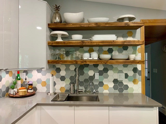 Modwalls Kiln Handmade Ceramic Tile | 4.25” Square| Colorful Modern tile for backsplashes, kitchens, bathrooms, showers & feature areas. 