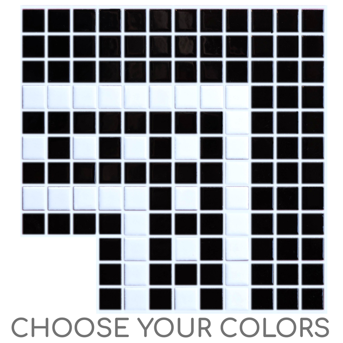 Vita Porcelain Mosaic Tile | Custom Pattern Border Ritz Corner