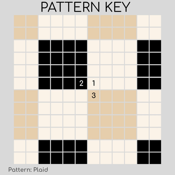 Sample of Vita Porcelain Mosaic Tile | Custom Pattern Plaid