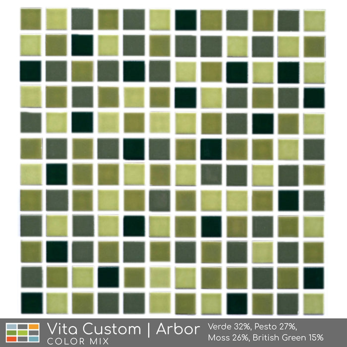 Vita Porcelain Mosaic Tile | Custom Color Mix