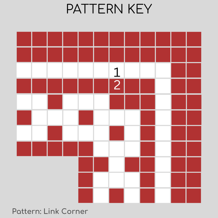 Vita Porcelain Mosaic Tile | Custom Pattern Border Link Corner