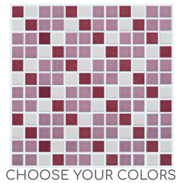 Sample of Vita Porcelain Mosaic Tile | Custom Pattern Retrograde