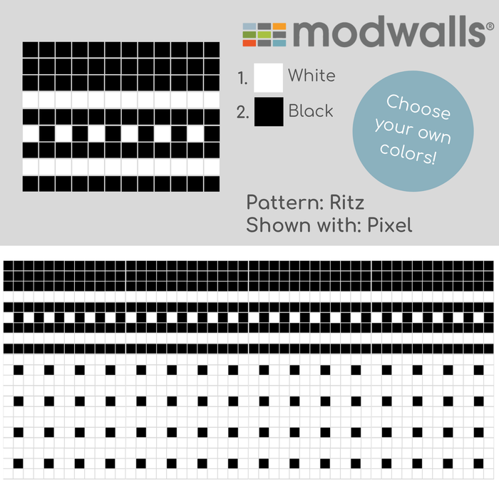 Vita Porcelain Mosaic Tile | Custom Pattern Border Ritz
