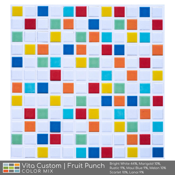 Vita Porcelain Mosaic Tile | Custom Color Mix