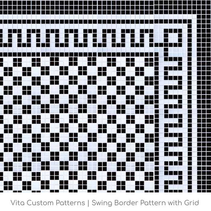 Vita Porcelain Mosaic Tile | Custom Pattern Border Swing