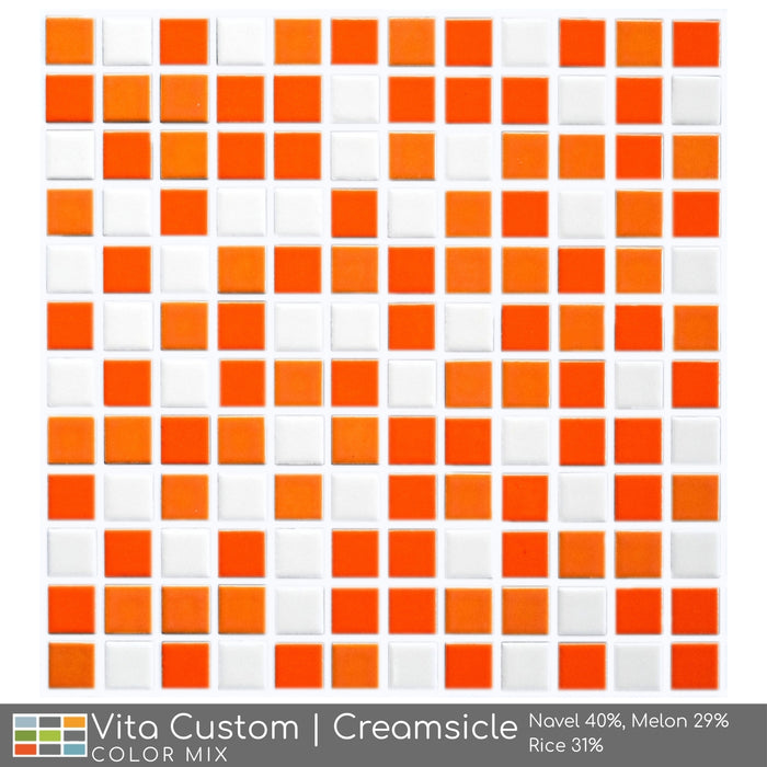 Vita Porcelain Mosaic Tile | Custom Color Mix