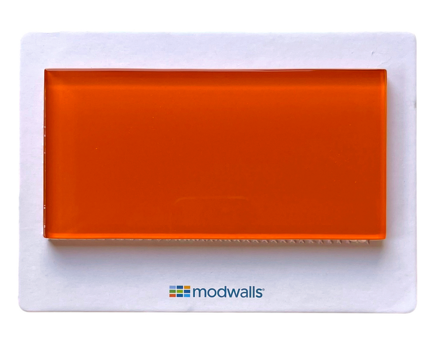 Lush Glass Subway Tile | Poppy 3x6