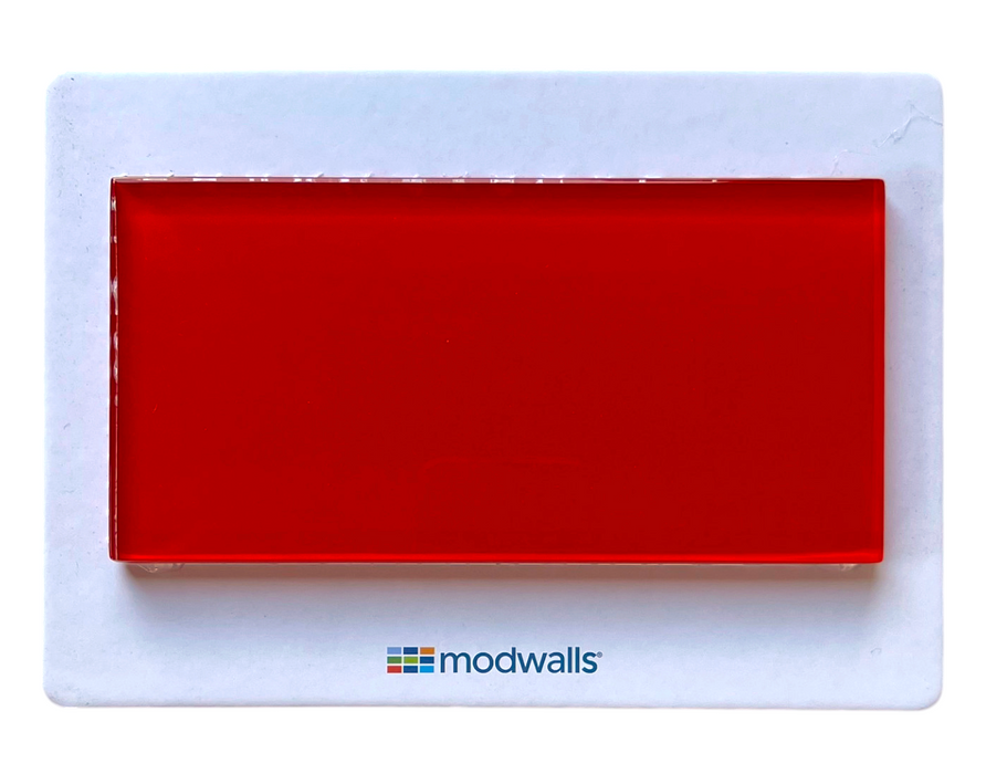 Lush Glass Subway Tile | Cherry 3x6