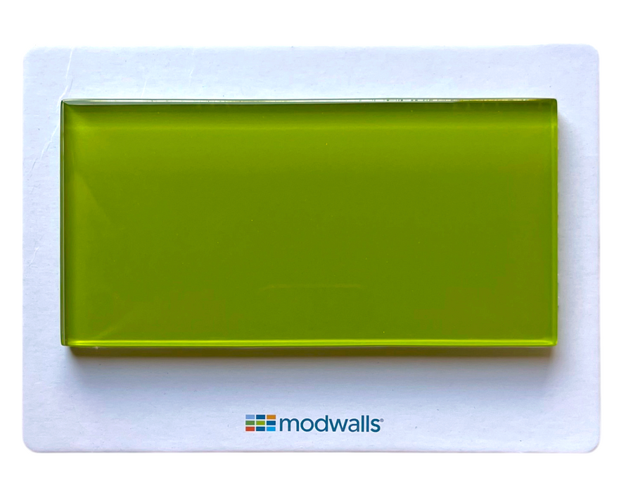 Lush Glass Subway Tile | Lemongrass | 3x6