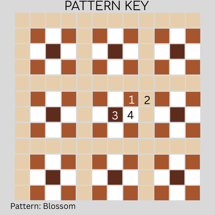Sample of Vita Porcelain Mosaic Tile | Custom Pattern Blossom
